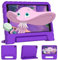 FACETEL Tablette Enfants 8 Pouces Android 13 Tablette avec GMS Certified 7Go RAM + 64Go ROM(TF/512Go) WiFi Contrôle Parental Tablette Éducative avec Kid-Proof Étui - Violet