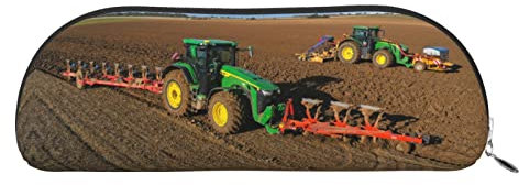 EWMAR Traktor Farm Print Leder Stifteetui Federmäppchen Tragbare Reise Kosmetik Tasche Gadget Tasche für Teenager Jungen Mädchen, silber, Einheitsgröße, Kinderrucksack