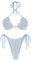 ZAFUL Damen-Bikini, Triangel-Bikini, Multiway-Fischnetz-Bindeband, Bandeau-Neckholder-Bikini-Set, zweiteiliger Badeanzug für Schwimmen, 1-hellblau, S