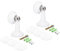 uxcell Magnetic Door Stopper, 2pcs Magnets Door Stops Catch Floor Door Holder Wall Mount Floor Mount, White