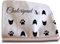 Paño de cocina grueso (x 2) 100% algodón absorbente de fantasía original, diseño de pata de gato abstracto, juego de vajilla negro y blanco baratos