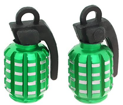 Grüne quadratische Motorrad-Modifikations-Handgranaten-Ventilkappe