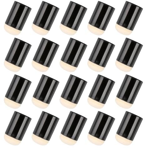 Luckious Brand 20 Pieces Finger Sponge Daubers - Black Craft Drawing Sponges for Arts, Crafts, Painting, and Ink Applications