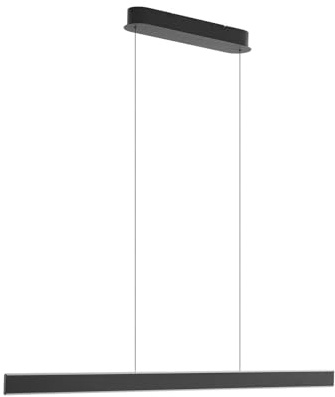 Lucande Bombillas LED lámpara colgante en negro, luminaria suspendida