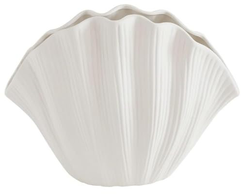 LAUGHERER Keramikvase im nordischen Stil, Muschelform, Heimdekoration, Tischplatte, künstliche Blume, Pflanzenhalter, Geschirr, Blumenarrangement A
