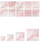 Tile Stickers Pink Marble Kitchen Bathroom Tile Stickers Transfers Printed, Tiles DIY Stick On Wall Tile Style Decals,Self Adhesive Wall Art Decor Splashbacks 20X20Cm