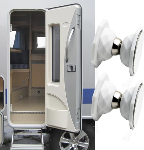 2 Stück Türfeststeller Wohnmobil Magnet, Magnetischer Türhalter für Wohnwagen, Kieselgel Türstopper Türhalter Weiß Türfeststeller Wohnwagen Wohnmobil Zubehör für Wohnwagen Wohnmobil Boot