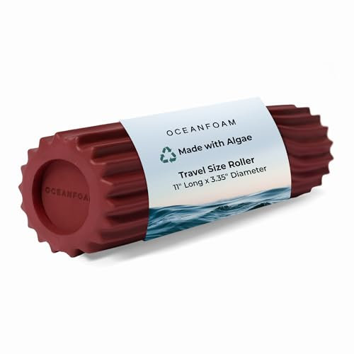 Oceanfoam Ripple Roller - Muskelmassage-Schaumstoffrolle für Rückenschmerzen & Dehnung - Ergonomische Wellenstruktur - Yoga, Leichtathletik & Wellness - Kompakt, Reisegröße, 27,9 x 8,5 cm -