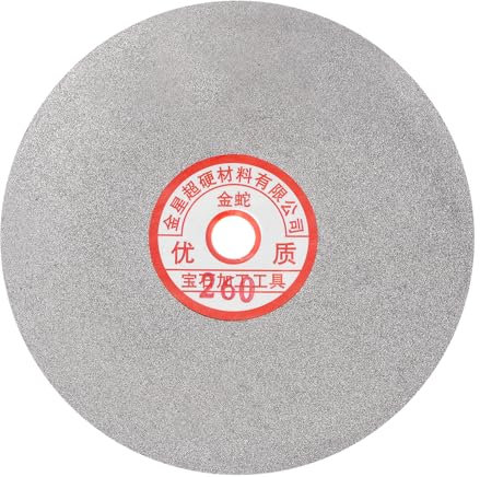 sourcing map Diamond Sanding Grinding Disc, 6-Inch (150mm) Grit 260 5/8 Arbor Hole, Flat Lap Disk Polishing Discs Abrasive Wheel for Gemstone Tile Porcelain Glass Stone Metal