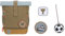 LÄSSIG Kindergartenrucksack Kinderrucksack Rolltop mit Brustgurt wasserabweisend & Anhänger und Patches Set (3 STK.) mit Druckknopf/School Patches Set Football