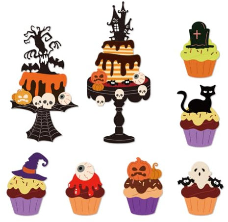 DELORIGIN Halloween Kuchen Stanzformen Zum Kartenbasteln Stanzformen Im Halloween Stil Karbonstahl Stanzschablonen Neuheiten 2025 Für Halloween Basteln Geburtstagsgeschenke Dekoration Fotoalbum