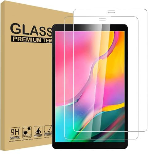 Diseñado para Samsung Galaxy Tab A 10.1 2019 (SM-T510/T515/T517), Protector de pantalla de cristal templado 9H Anti Scratch HD Clear Bubble Free(2pcs)