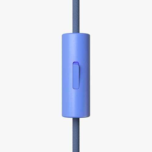 3x Stück - Lightstock Tasteful Switch, Zylindrischer Schalter, 1-pol., mit Erdungsklemme, Blau