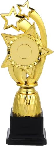 Niltracy Trophée d'or 25,4 cm Star Award Trophée en plastique 1ère place Trophée pour tournoi sportif, cérémonie de remise de prix, célébration de fête, récompense, prix gagnant