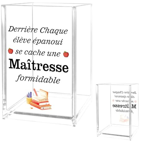 Cadeau Maitresse D'école Porte Crayons Cadeau Maitresse D'école Fin D'année Idee Cadeaux Atsem Maternelle Merci Cadeaux Fin D'année Maîtresse Pour Atsem Aesh Institutrice Nounou Noel Remerciements