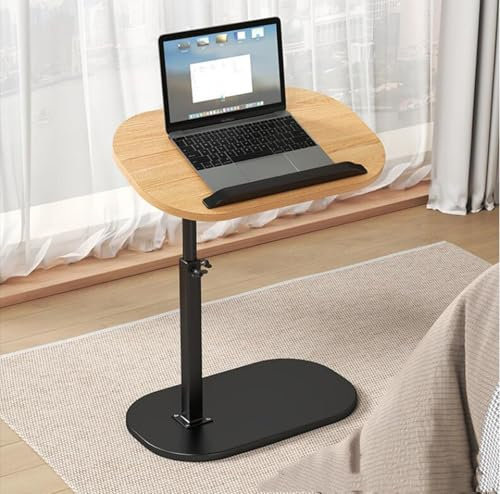 Beistelltisch in C-Form, höhenverstellbar, mit 360°-Drehgelenk für Sofa, Bett oder Badewanne, moderner Couchtisch