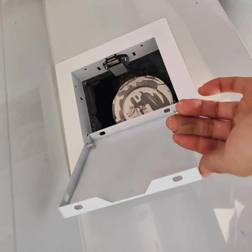 Pannello di accesso quadrato – Portello magnetico per piastrelle da parete per impianti idraulici e revisione di servizi – 100 x 100 mm – Apertura facile a scatto per bagno e coperture per fori a