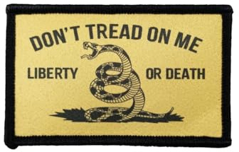 Klett Patches lustiger, 'Liberty or Death' Aufnäher mit Stickerei, Taktisch Militär Patch, Aufnäher für Taktische Kleidung Rucksack Baseballkappe Uniform