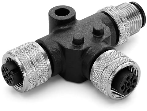 Connettore T NMEA 2000 M12 a 5 Pin | Impermeabile IP67 | Compatibile con Lowrance, Simrad, B&G e Navico