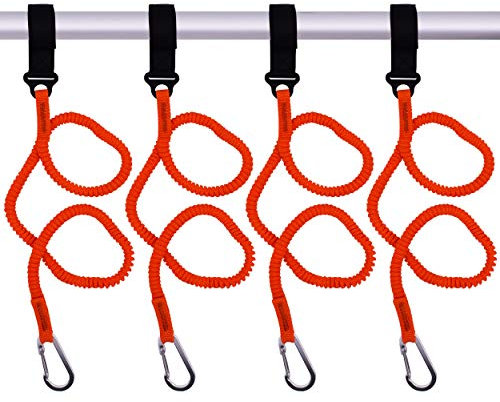 YYST Orange Paddel Leine Paddle-Halter-Werkzeug Lanyard - No Paddle Orange X 4-Pack