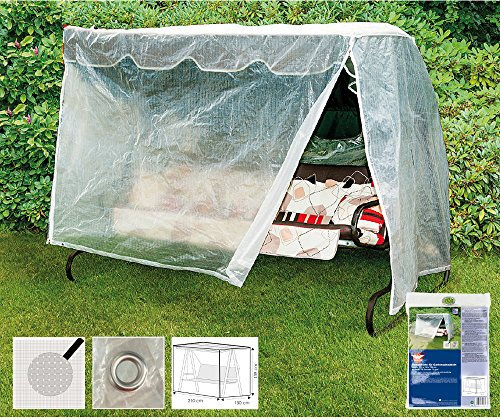 Boni-Shop transparente Schutzhülle f. Gartenmöbel Abdeckung (Hollywoodschaukel,ca.210x150x139)
