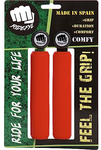 RIFYL (Comfy) Juego de puños para Bicicleta o Mountain Bike, Color Rojo, diámetro 32mm