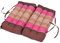 Faltbares Sitzkissen 40x40 Klappkissen Auflage und Meditationskissen Thaikissen für Unterwegs Yogakissen Kissenblock Burgunder & pink