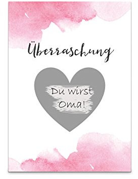 5 Rubbelkarten Überraschung Grußkarten zum freirubbeln (rosa)