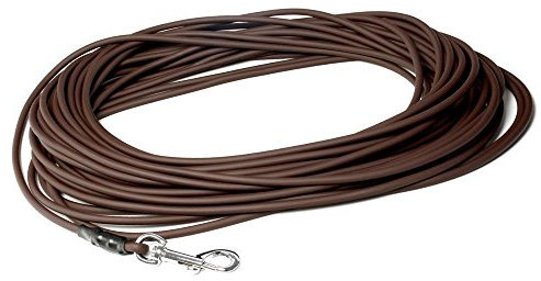 Mystique® Biothane Schleppleine rund 6mm Standard Karabiner braun 10m