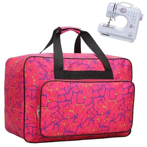 JanTeelGO Sac pour Machine à Coudre, Sac pour Machine à Coudre Housse imperméable pour Machine à Coudre Portable et léger - 46 x 32 x 23cm (Rouge, Grand)