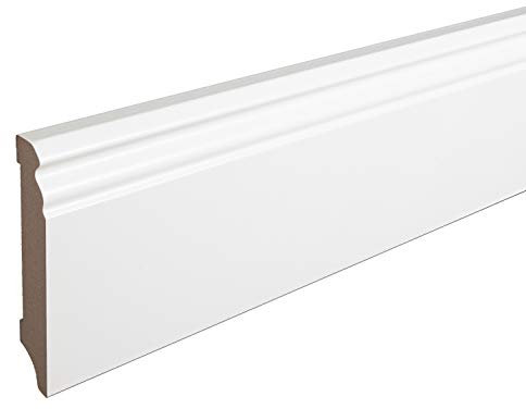 Sockelleiste MDF weiß foliert Hamburger Berliner Profil 100mm