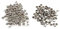 Hohlnieten, Leder Nieten Set 100 Satz 8 x 8 mm Eisen Doppelkappen Leder Nieten für für Leder Handwerk DIY Dekoration 100pcs(Silber)