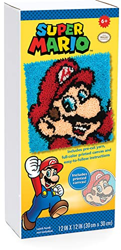 Dimensions Arts and Crafts Super Mario Knüpfhaken-Set, 30,5 cm L x 30,5 cm H