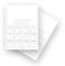 30 Stück Kalender 2025 Planer UK A4 Blanko Weiß Mini Kalender Jahresansicht Machen Sie Ihr eigenes Home Office Student Organizer