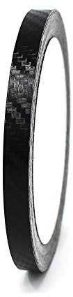 Finest Folia 10 Meter (0,79€/Meter) Zierstreifen Auto Motorrad Boot Modellbau Farbauswahl Dekorstreifen Seitenstreifen Klebestreifen (Carbon Schwarz, 7mm Breite)