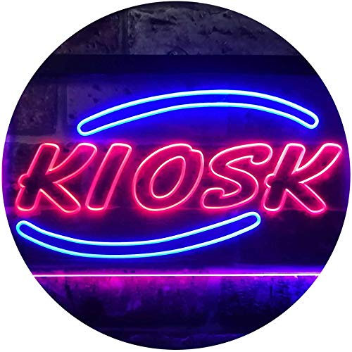 ADVPRO Kiosk Display Dual Color LED Barlicht Neonlicht Lichtwerbung Neon Sign Blau & Rot 300 x 210mm st6s32-i3246-br