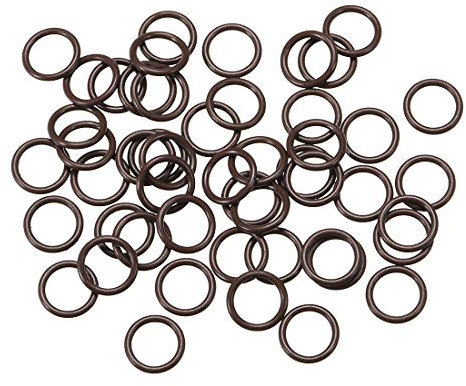 sourcing map Packung mit 50 Fluorkautschuk O-Ringe 8mm OD 6mm ID 1mm Breite Metrisch FKM Dichtung