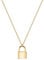 BENEIGE Lock Necklace,18K Gold Plated Cute Tiny Lock Charm Everyday Necklace for Women Minimalist Jewelry