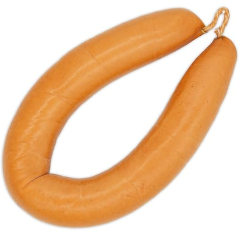 Food-United Lyoner Fleischwurst am Stück 1500g 3 Stück im Ring geräuchert essbare Haut saftig mild würzig ausgesuchte Grundmaterialien von Rind und Schwein Spitzenqualität aus Bayern