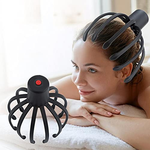 Hosuho Appareil de massage électrique pour tête de cuir chevelu avec 2 modes de vibration et fonction d'arrêt automatique - Appareil de massage rechargeable pour la relaxation profonde, le stress et