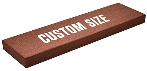 Azincoer Custom Size Bench Cushion, Bay Window Seat Cushion, Thick Upholstery Foam Long Chair Cushion Sofa Pads Outdoor/Indoor Patio Furniture (Color : Brown, Size : Custom Size)