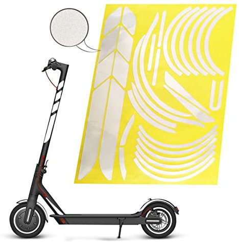 Gleamydot Elektroroller Aufkleber Set für Xiaomi Mi Electric Scooter M365 Sticker Set Mijia e Scooter PRO 2 1s Essential Zubehör (weiß)