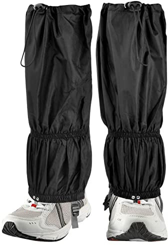 Natuce Outdoor Gamaschen,Gamschen Wandern Jagd Fahrrad,Gamaschen Herren Damen Wasserdicht,wasserdichte Einstellbare Gamaschen für Outdoor-Hosen zum Wandern, Klettern,Trekking,Schneewandern