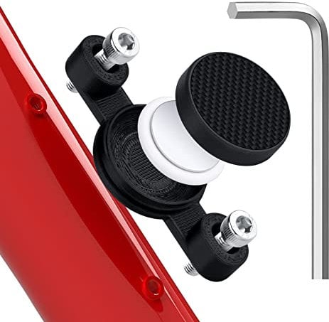 URAQT AirTag Bike Mount Holder Protective Case with Safety Anti-theft Screws, Universal Bike Mount for Apple Airtag Hidden in the Bike Fork, Waterproof AirTag GPS Tracker Case for All MTB Bikes