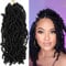 Lot de 8 paquets de cheveux courts faux locs crochets, 120 brins, 30,5 cm, doux, ondulés, naturels, pré-bouclés, pour femmes noires, 30,5 cm, 1B)