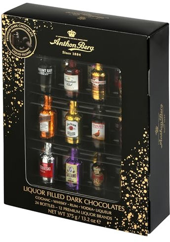 Anthon Berg - 24 Cioccolatini Assortiti Ripieni di Liquore, Confezione Regalo, 375g