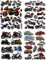 4 Sheets Metallic Glitter Effect Motorcycle Chopper Car Bus Sticker Promotion Children's Birthday Decorating Hobby Crafts Collecting Self-Adhesive and Pre-Cut