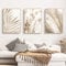 Trayosin 3er Premium Poster Set, Schilf Natur Leinwandbilder, Moderne Wandbilder, Bilder Wohnzimmer Deko Schlafzimmer, Beige Boho Pampasgras Bilder,ohne Rahmen (A,40x50cm)
