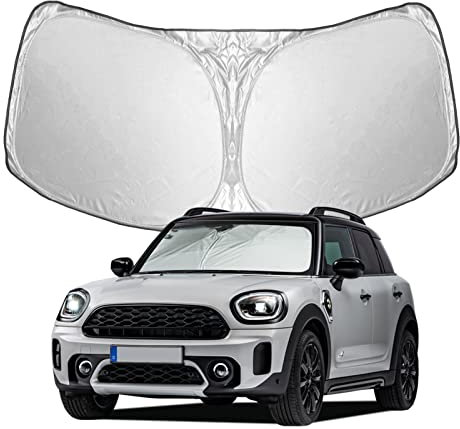 BIXUAN F60 Parasol Compatible con Mini Cooper Countryman F60 SUV 2017-2022 2023 2024 Parabrisas para el Coche Cubierta del parabrisas Bloqueado UV Cubierta