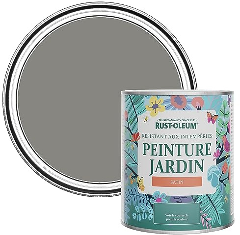 Rust-Oleum Grey Mould-Resistant Garden Paint In Satin Finish - Art School 750ml